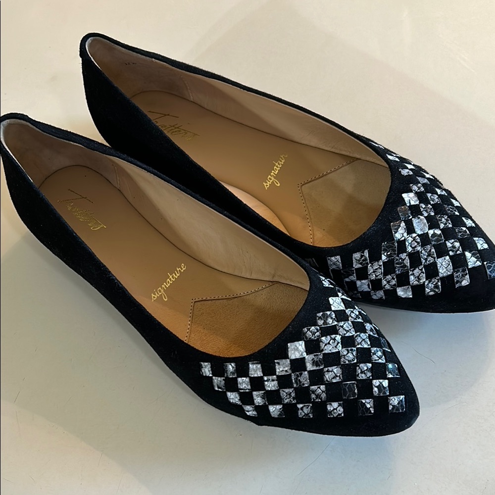 12 Black and Silver Women's Flats
